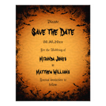 Einladung Halloweens Save the Date mit Schlägern