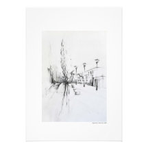 Einladung Karte Zeichnung Hannover Bleistift