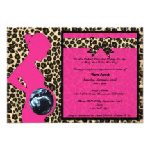Einladung - Pink-Leopard-BabypartySonogram