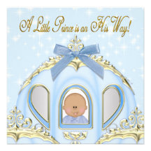 Einladungen Blau-und Goldprinz-Babyparty