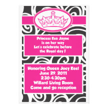 Einladungen Prinzessin-Babyparty
