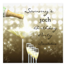 Einladungs-30. Geburtstags-Party-elegantes beige G