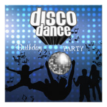 Einladungs-Disco-Tanz-Geburtstags-Party Retro