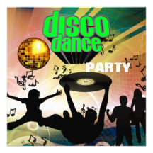 Einladungs-Disco-Tanz-Party Retro