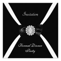 Einladungs-elegante elegante Schwarz-weiße Bogen-K