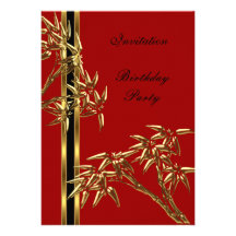 Einladungs-eleganter Geburtstags-Party-Asiats-Bamb