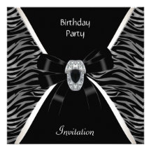 Einladungs-elegantes Geburtstags-Party-wildes schw