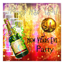 Einladungs-Party-Silvester-rotes orange Gold