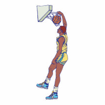 eintauchende Basketball-Spielergraphik Photofiguren