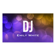 EINZIGARTIGE DJ-GESCHÄFTS-KARTE | lila Visitenkarte