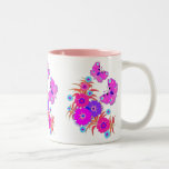 Einzigartige Schmetterlinge und Blumen Tee Haferl