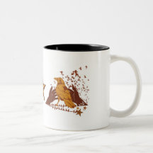 Einzige Krähen-Illustration Tasse