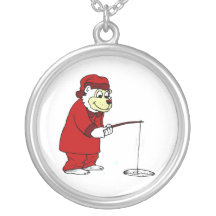 Eis-Fischen-Eisbär in den PJs Schmuck