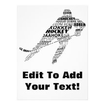 Eis-Hockey-Sprachtext-Kunst Einladungskarte