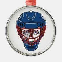 Eis-Hockey-Tormannmasken-Schädelentwurf Ornamente