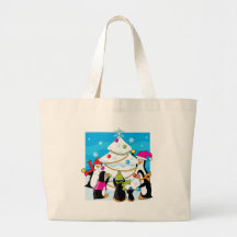 Eis-Weihnachten Leinentaschen