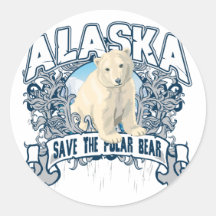 Eisbär Alaska Runde Sticker