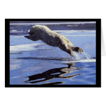 Eisbär-Sprungs-Anmerkungs-Karte