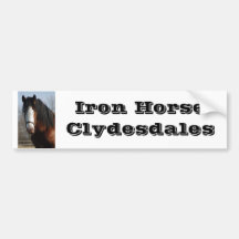 Eisen-PferdClydesdales Autoaufkleber