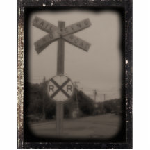 Eisenbahn-Überfahrt-Foto-Skulptur Photoskulptur