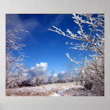 Eisiger blauer Himmel Plakatdruck