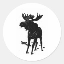 Elch-Hemden und Geschenke 137 Runder Sticker
