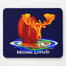 Elch-Mittagessen Mousepad