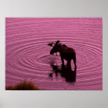 Elch-Silhouette Plakat