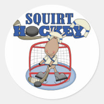 Elch-Tormann spritzen Hockey-T-Shirts und Geschenk Runder Sticker