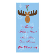 Elche Head_Merry Kuss Moose_Happy Gnu-Jahr! Karten Druck