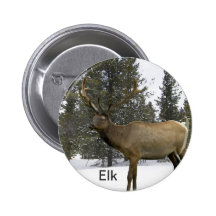 Elche im Winter-Knopf Anstecknadelbutton