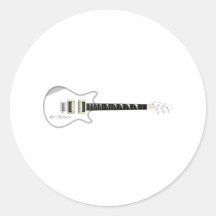 Electric Guitar Round Sticker