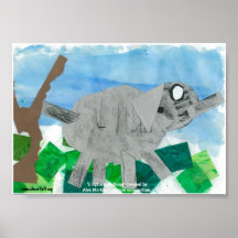 Elefant-gehendes Plakat