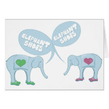 Elefant-Schuhe Grußkarten