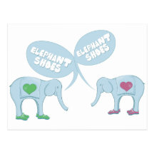 Elefant-Schuhe Postkarte