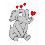 Elefant-Valentinsgruß-Postkarte