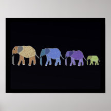 Elefanten vergessen nie Druck Poster