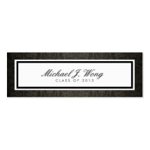 Elegant Damask Graduation Announcement Name Cards Business Card Template