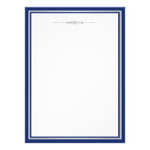 Elegant Navy Blue and Silver Invitation Template