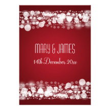 Elegant Save the Date Wedding punktiertes Rot Individuelle Ankündigungskarte
