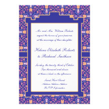 Elegante Blumenrenaissance-Hochzeit Personalisierte Ankündigungskarte