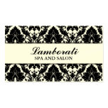 Elegante Damast-Blumenmuster-Creme-modernes stilvo Visitenkartenvorlagen