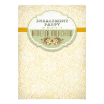 elegante gelbe Verlobungs-Party Einladungen