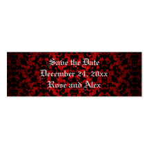 Elegante gotische Save the Date Minibuchmarkierung Visitenkarten Vorlage