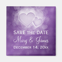 Elegante Hochzeit "Save the Date" moderne Herzen P Magnete