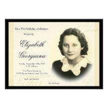 Elegante klassische Foto-Einladung 2