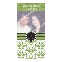 Elegante Monogramm-Damast-Save the Date Foto-Karte Bilderkarten