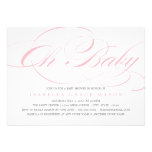 Elegante oh Babyparty-Einladung des Baby-|