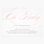 Elegante oh Babyparty-Einladung des Baby-| einladungen