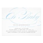 Elegante oh Babyparty-Einladung des Baby-|